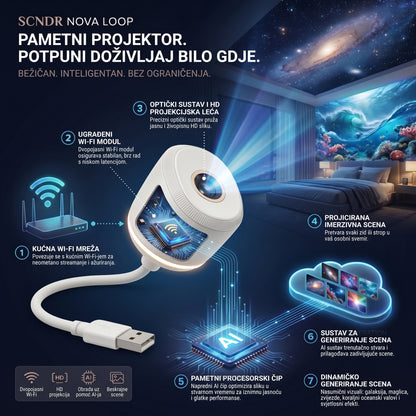 🌌Zadnji dan akcije! 🐋 –SCNDR® Projektor noćnog svjetla – Pametni holografski projektor zvijezda 2️⃣