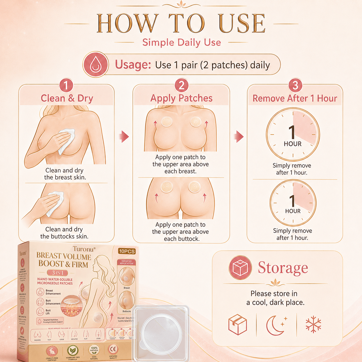 💥Turonu® 💥Targeted Breast Enhancement Advanced Nano Microneedle Patch💥💥💥